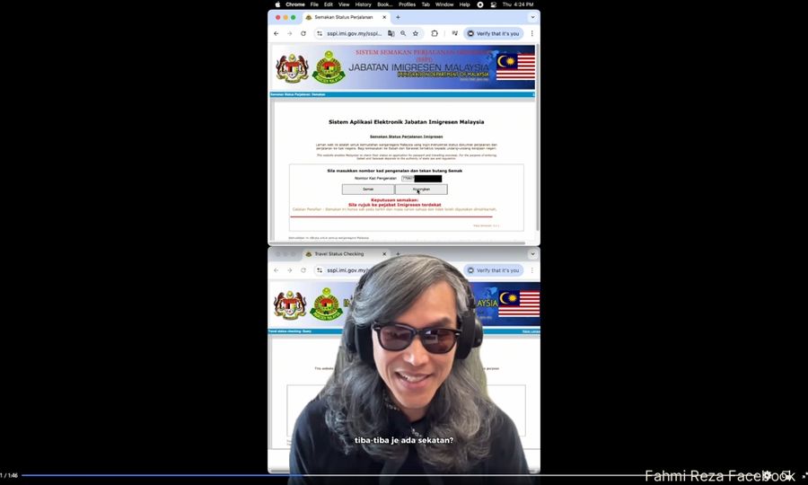 Immigration English site says no travel block, BM says otherwise - Fahmi