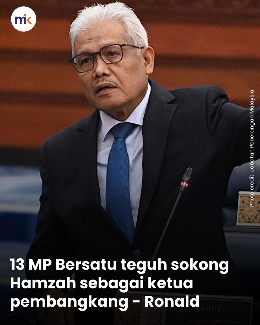 13 MP Bersatu teguh sokong Hamzah sebagai ketua pembangkang - Ronald