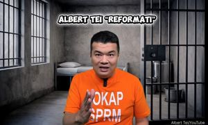 Albert Tei jadi Youtuber, pakai baju lokap oren SPRM