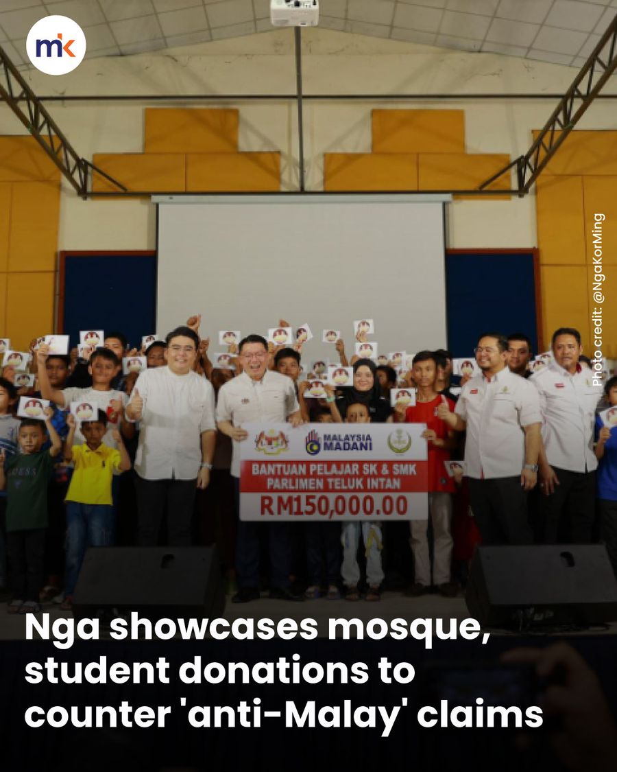 Nga showcases mosque, student donations to counter 'anti-Malay' claims