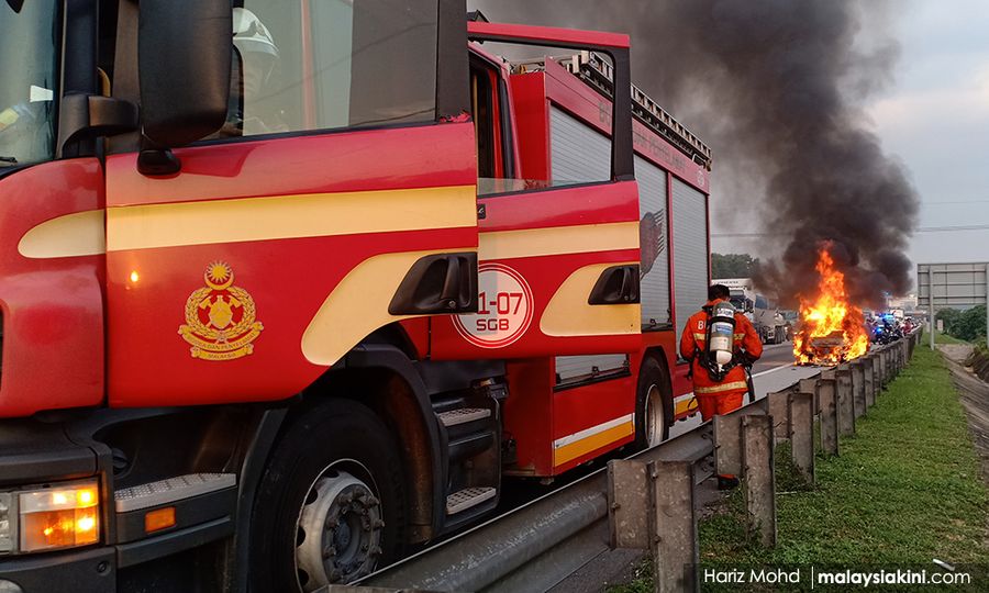 Tiga individu rentung dalam kemalangan di Ipoh