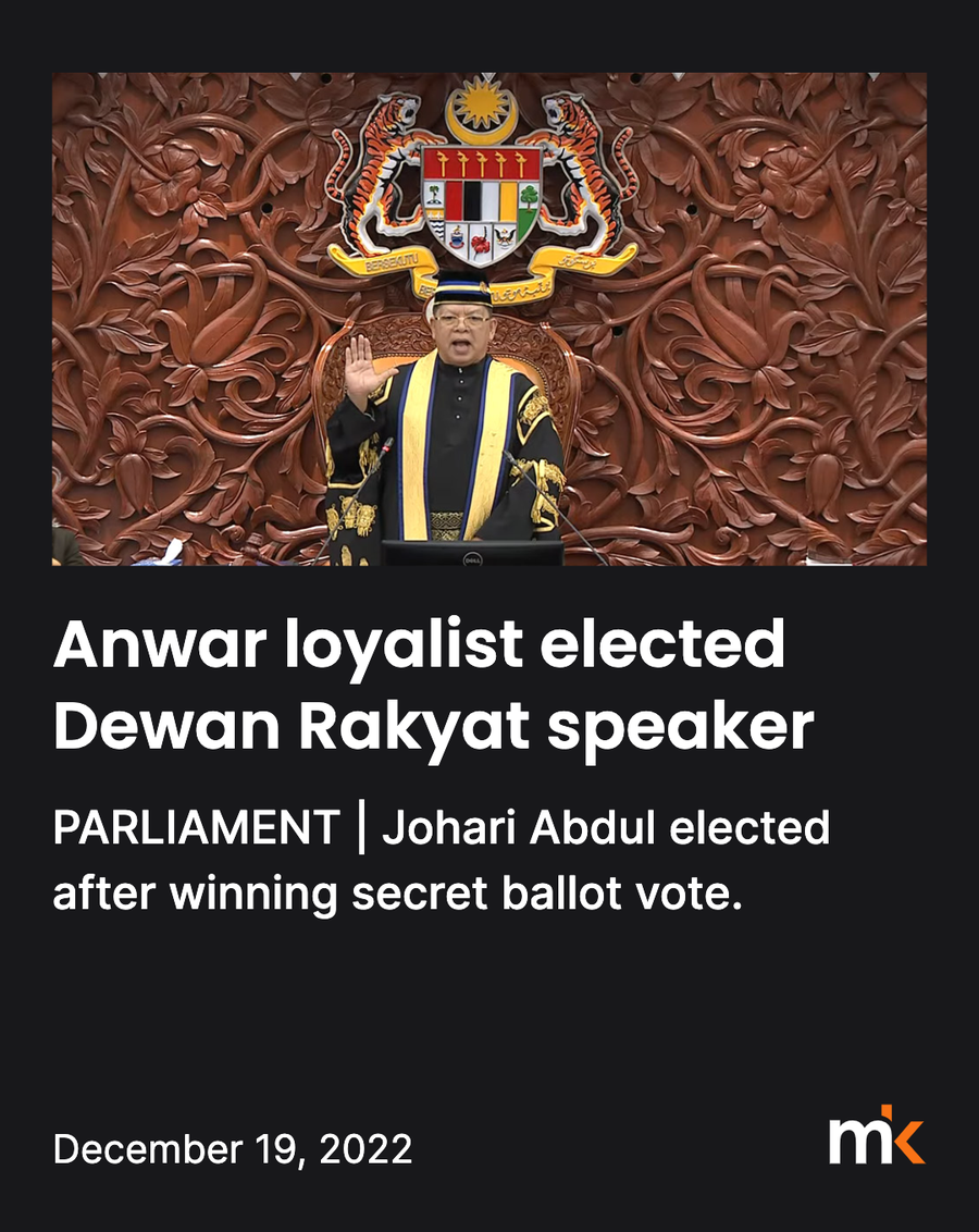 Anwar loyalist elected Dewan Rakyat speaker