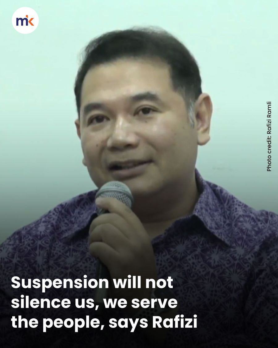 Suspension will not silence us, we serve the people, says Rafizi