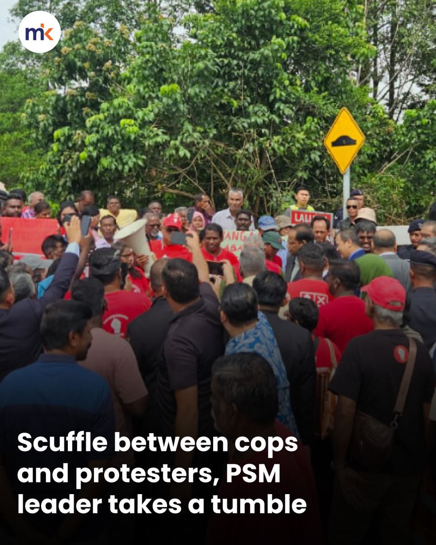 Scuffle between cops and protesters, PSM leader takes a tumble