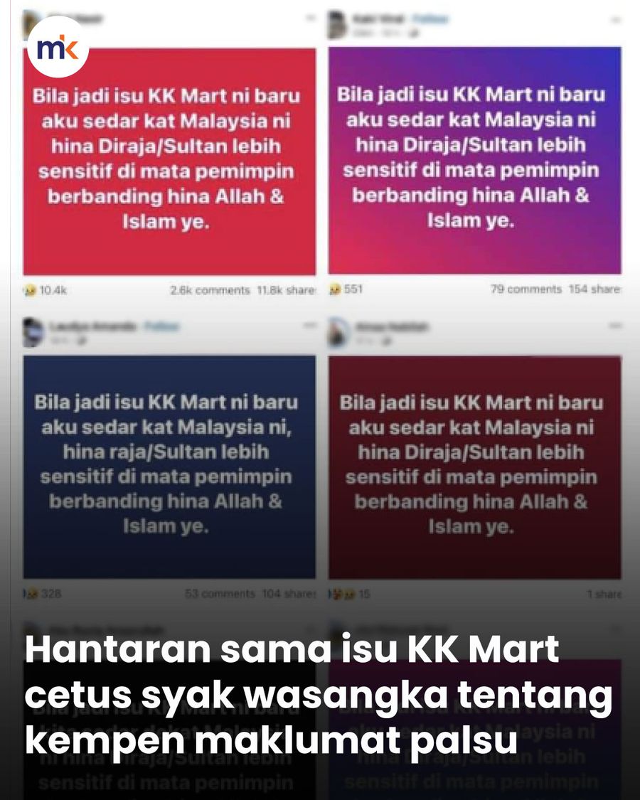 Hantaran sama isu KK Mart cetus syak wasangka tentang kempen maklumat palsu