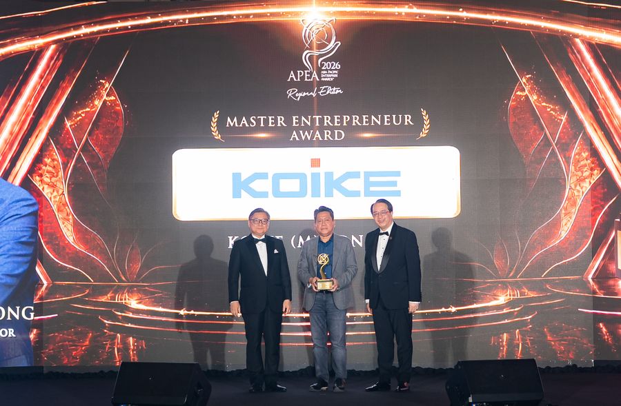 Koike Malaysia and Managing Director Na Chin Teong honoured at APEA 2026 Regional Edition for Entrepreneurial Excellence and Business Growth