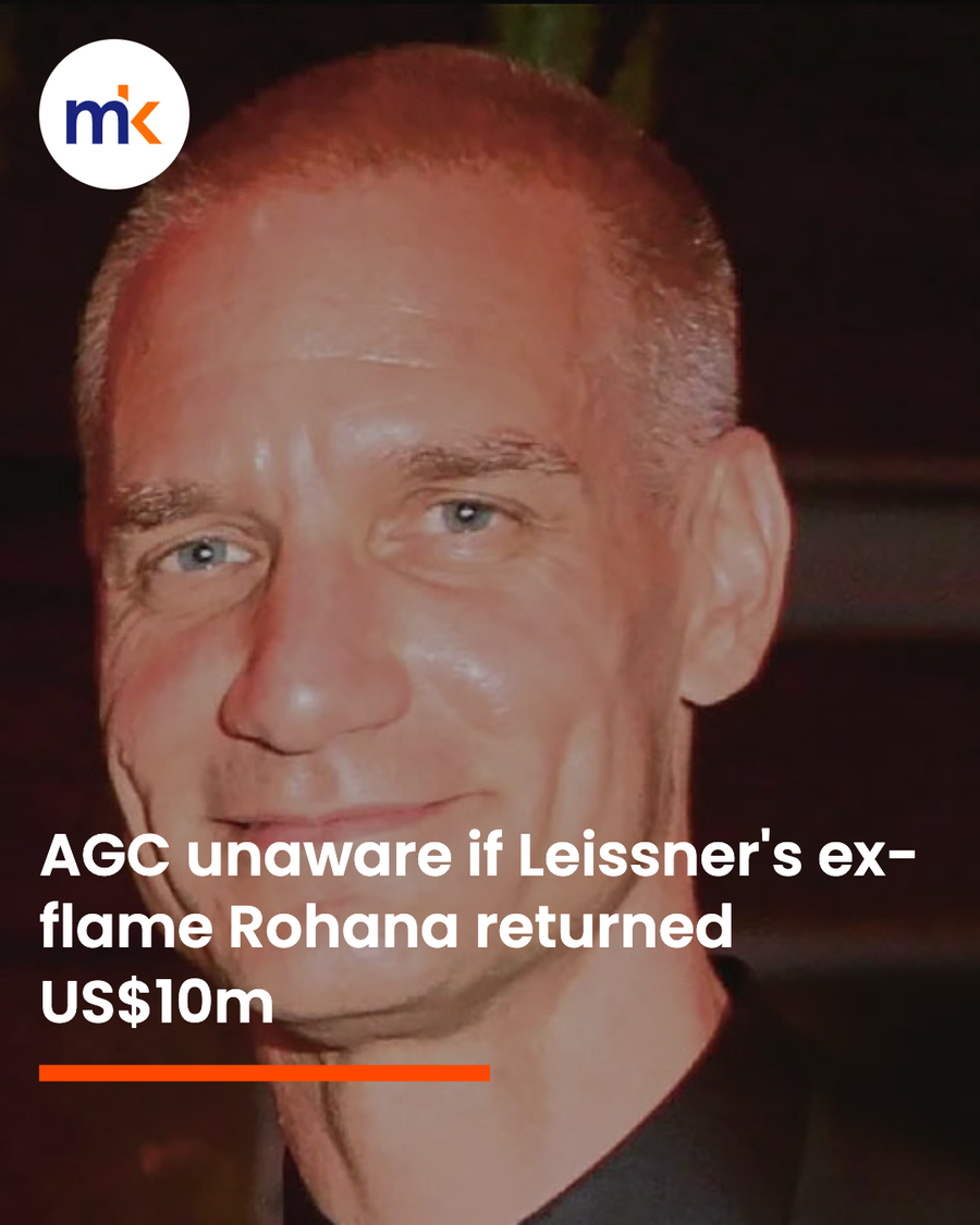 AGC unaware if Leissner's ex-flame Rohana returned US$10m
