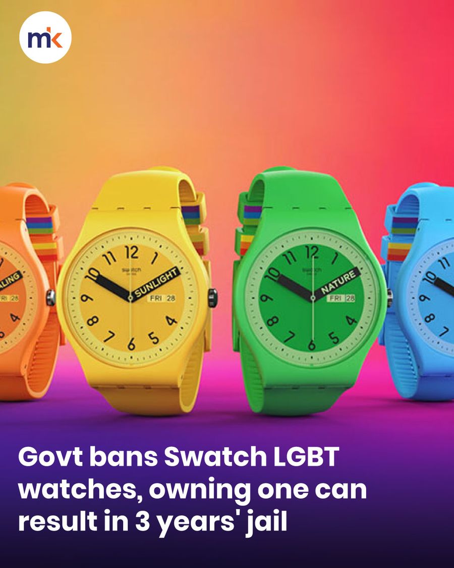 Govt bans Swatch LGBT watches, owning one can result in 3 years' jail