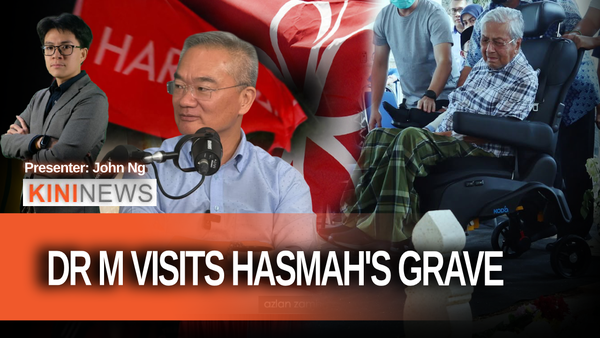 #KiniNews: Dr M visits Hasmah's grave; Malacca DAP rules out Harapan-Bersatu pact for state polls