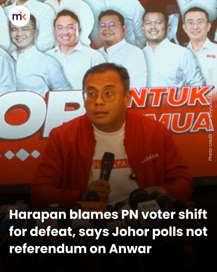 Harapan blames PN voter shift for defeat, says Johor polls not referendum on Anwar