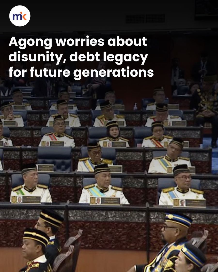 Agong worries about disunity, debt legacy for future generations