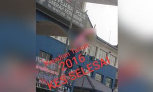 网传倒挂国旗照片，芙蓉警方澄清是2016年旧事