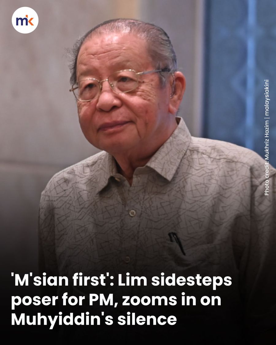 'M'sian first': Lim sidesteps poser for PM, zooms in on Muhyiddin's silence
