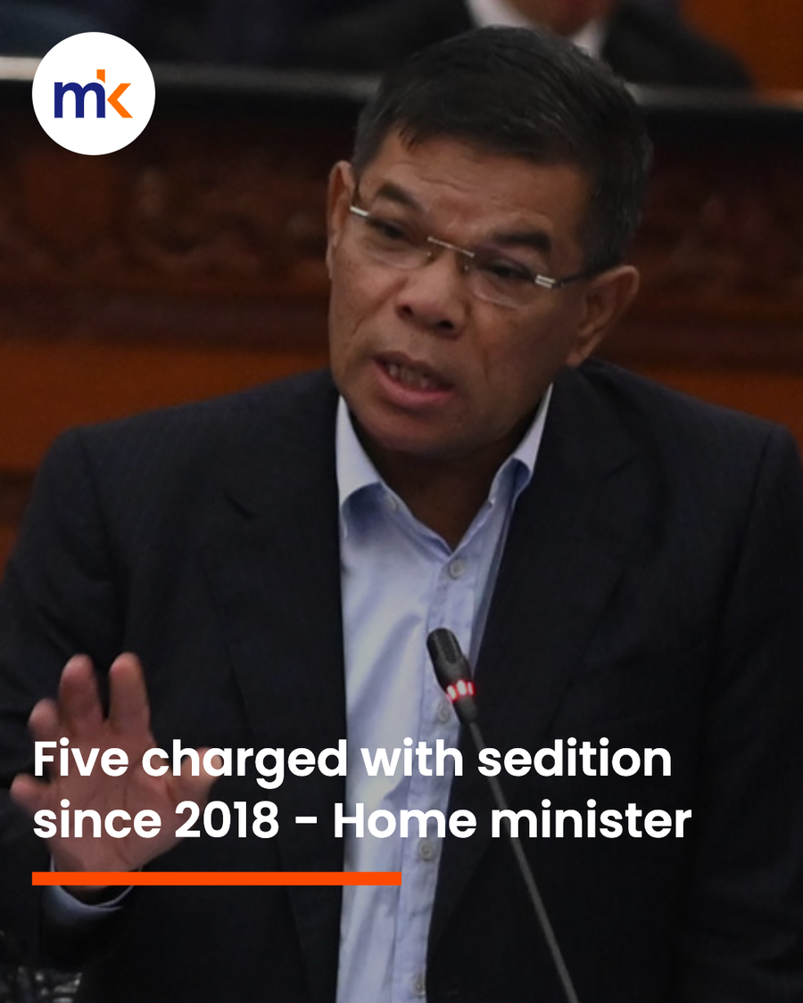 Five charged with sedition since 2018
