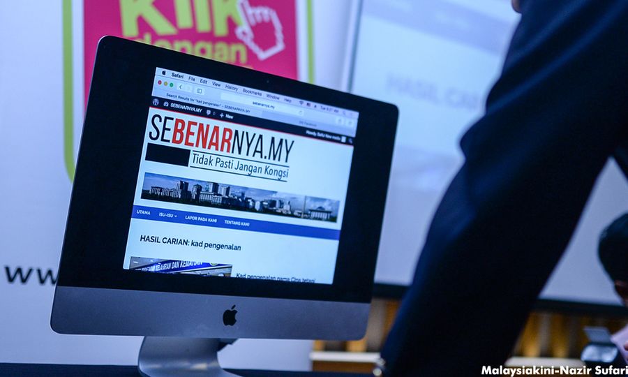 Sebenarnya.my属事实查核平台，非维护政治论述渠道