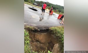 KM73 Jalan Kuantan-Segamat ditutup akibat mendapan