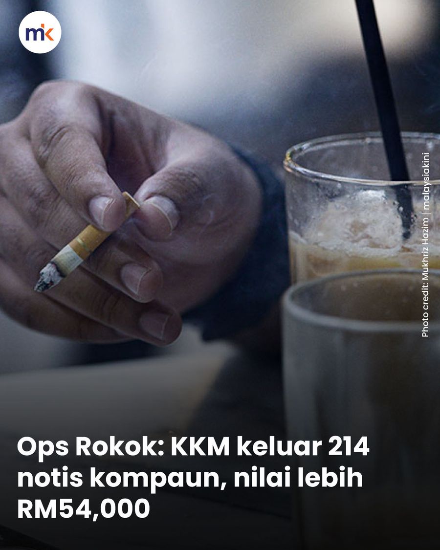Ops Rokok: KKM keluar 214 notis kompaun, nilai lebih RM54,000
