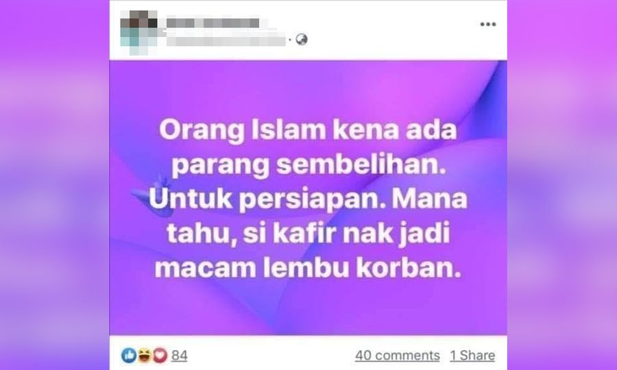 Semak fakta: Hantaran seru orang Islam simpan parang dari 2019