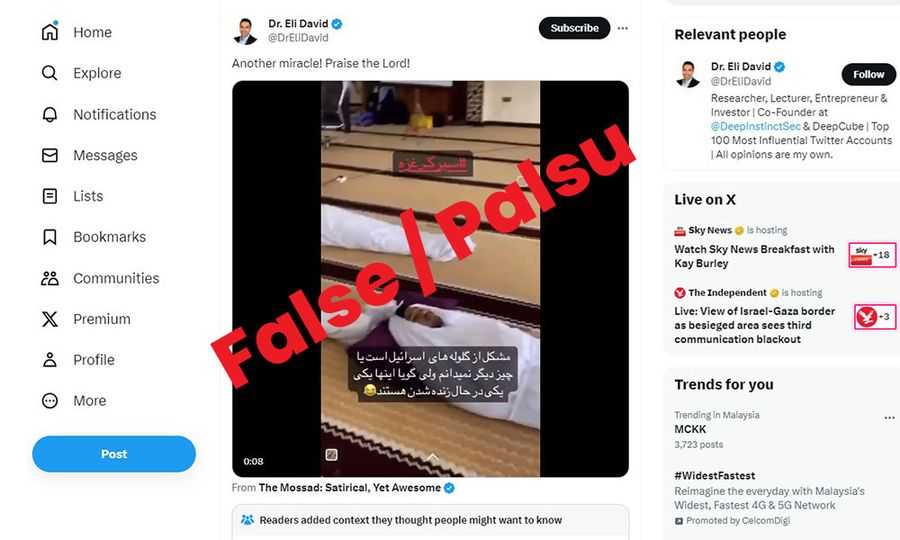 Semak fakta: Netizen pro-Israel manipulasi video kelas urus jenazah di M'sia