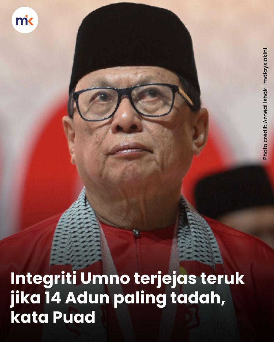 Integriti Umno terjejas teruk jika 14 Adun paling tadah, kata Puad