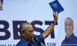 Cucu tanya Muhyiddin, parti tok ayah apa?