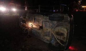Bapa maut, dua anak cedera kereta jatuh gaung