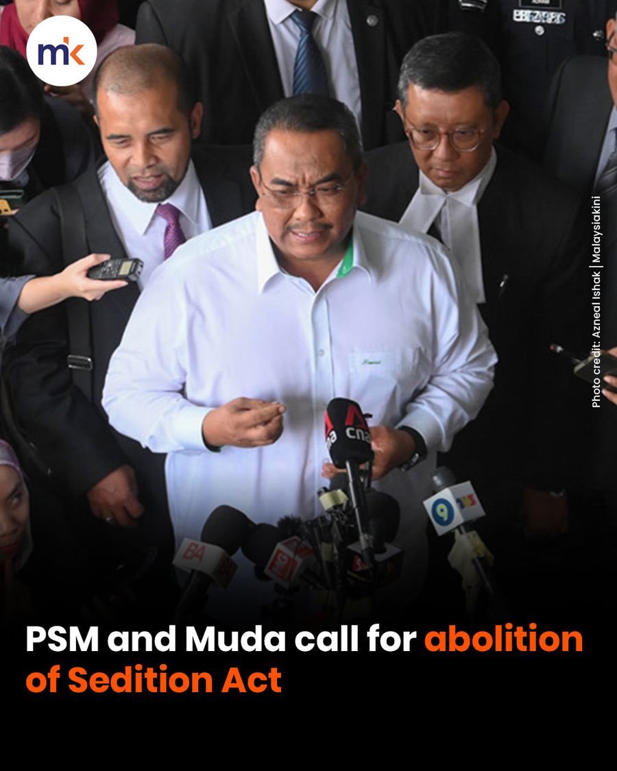 PSM and Muda call for abolition of Sedition Act