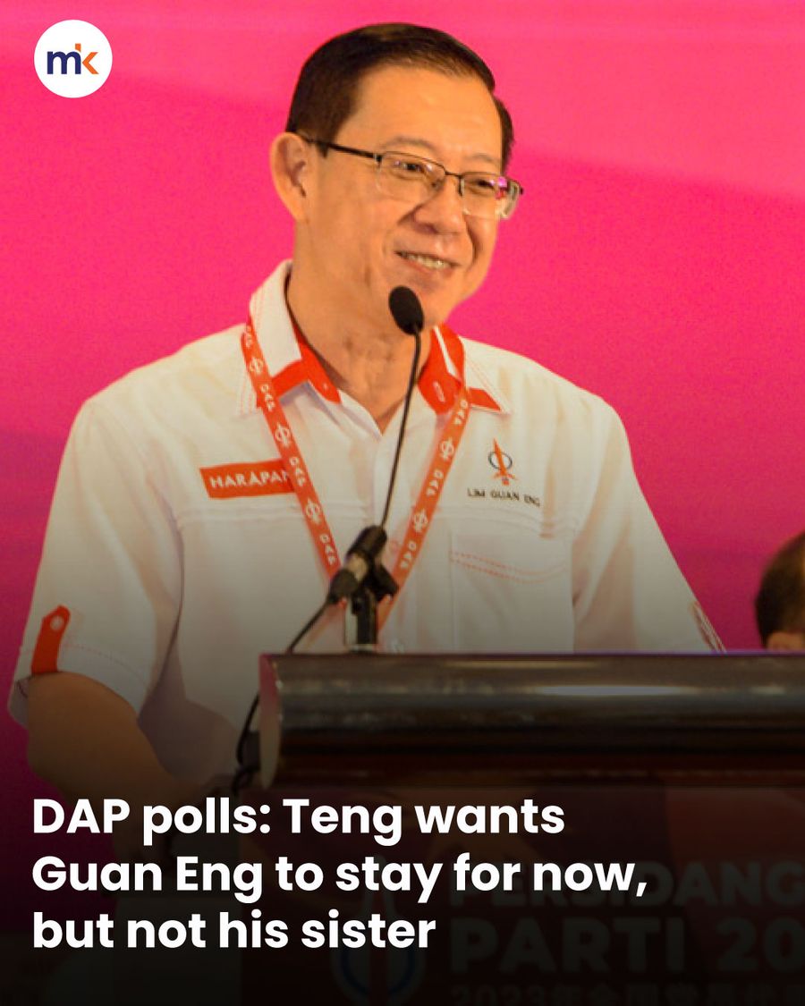 DAP polls: Teng wants Guan Eng to stay for now, but not his sister