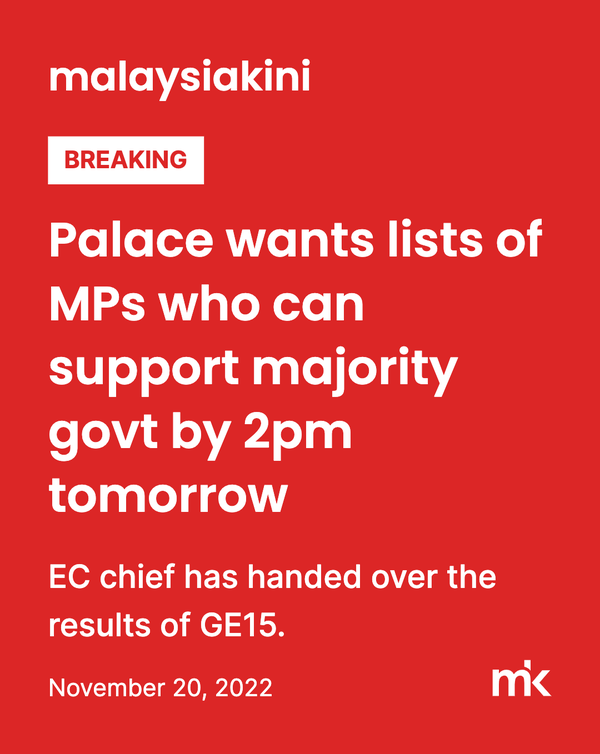Palace wants lists of MPs who can support majority govt by 2pm tomorrow