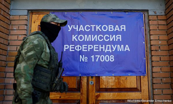 Russia issues new nuclear warning as contested Ukraine referendums end