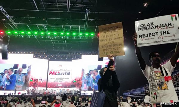 Cops question activists at Palestine rally over 'sensitive' Blackrock placard