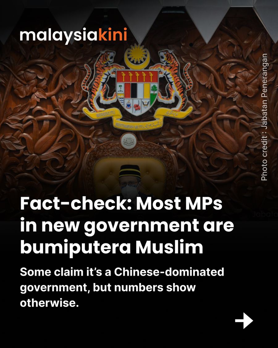 Fact-check: Most MPs in new government are bumiputera Muslim
