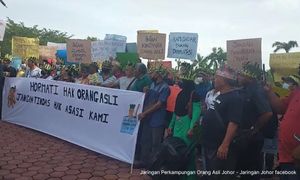 Orang Asli Johor berhimpun bantah ‘tanah Kesultanan’