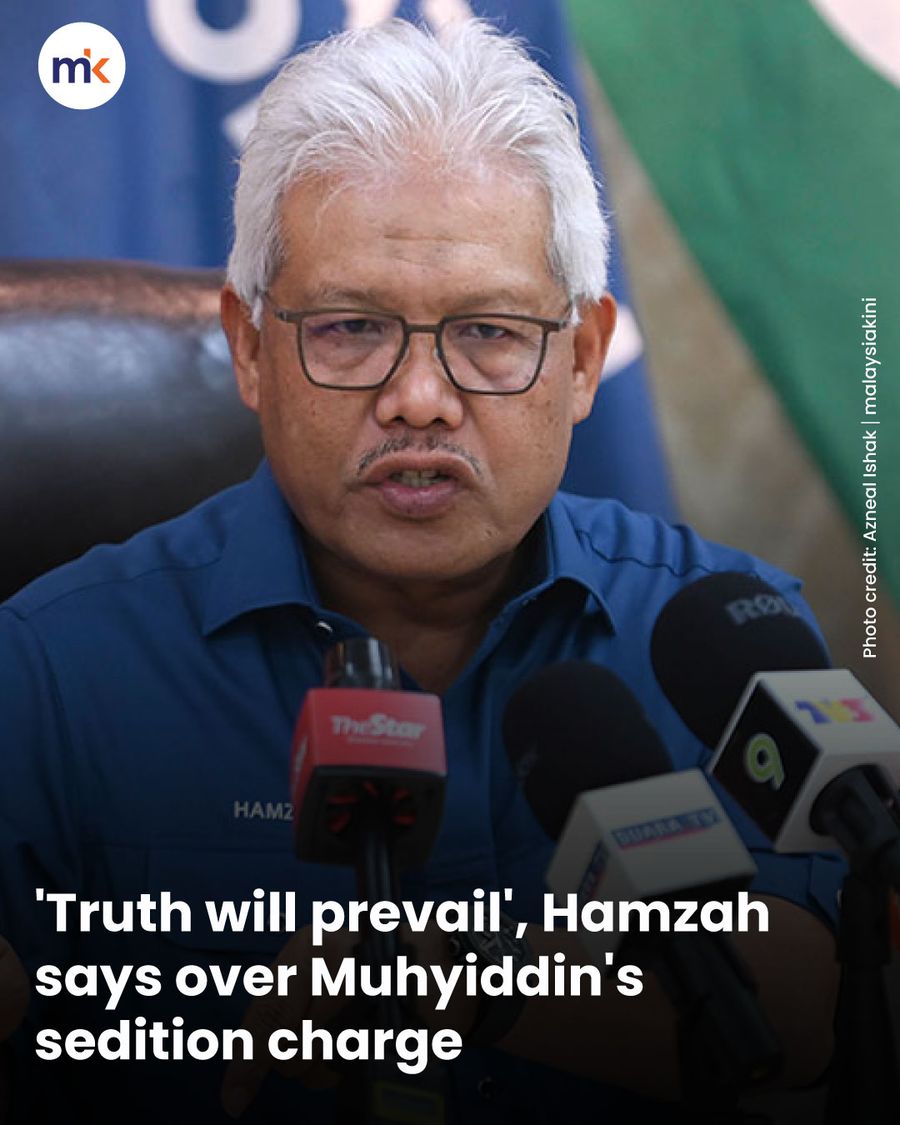 'Truth will prevail', Hamzah says over Muhyiddin's sedition charge