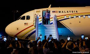 Anwar in Kota Kinabalu for working visit