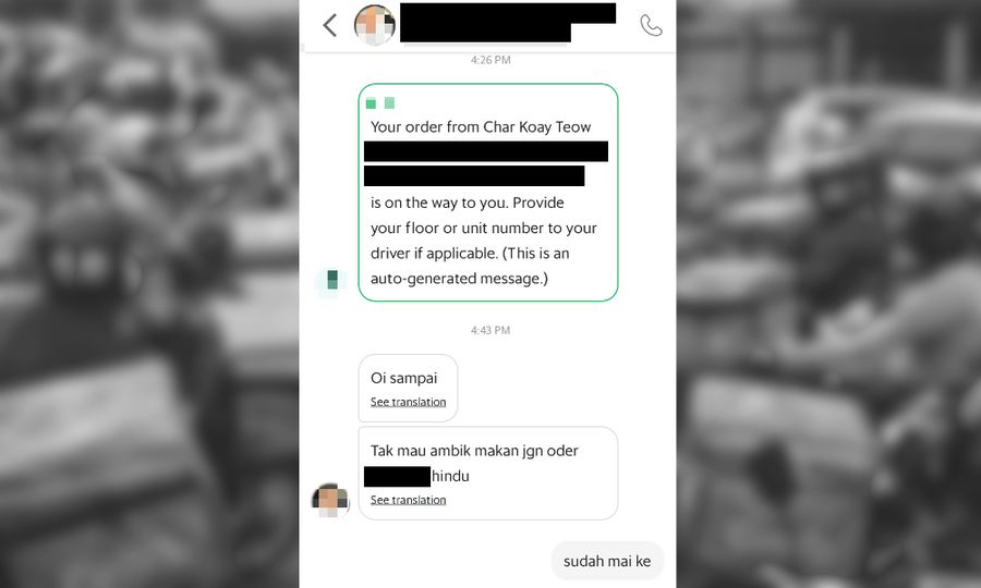 'Pu**mak Hindu’ – Guru lapor polis terhadap penghantar makanan