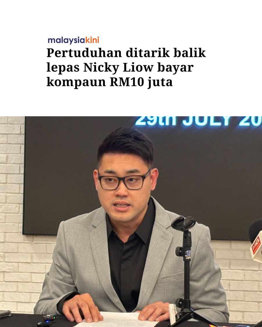 Pertuduhan ditarik balik lepas Nicky Liow bayar kompaun RM10 juta