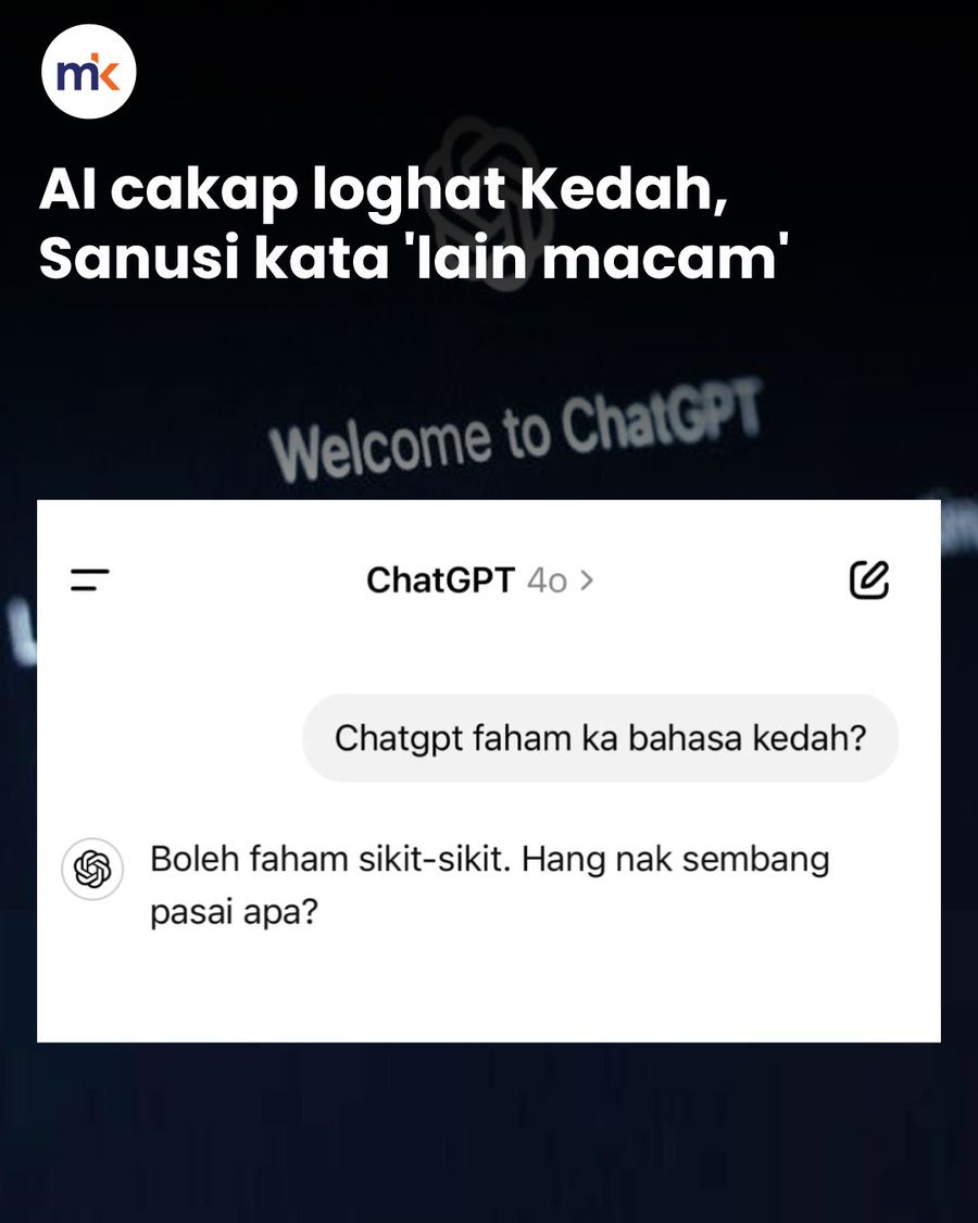 AI cakap loghat Kedah, Sanusi kata 'lain macam'