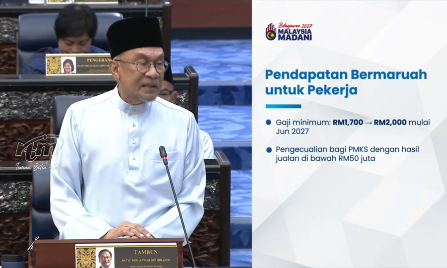 Minimum wage rises to RM2,000, gig workers get RM160m package
