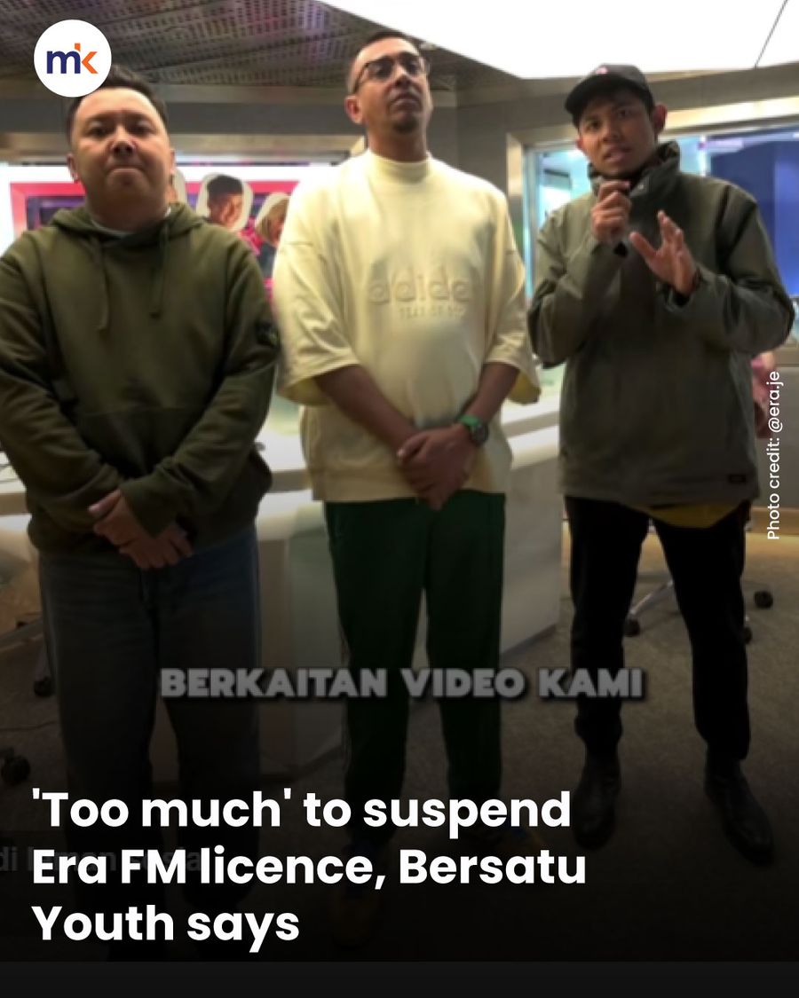 'Too much' to suspend Era FM licence, Bersatu Youth says