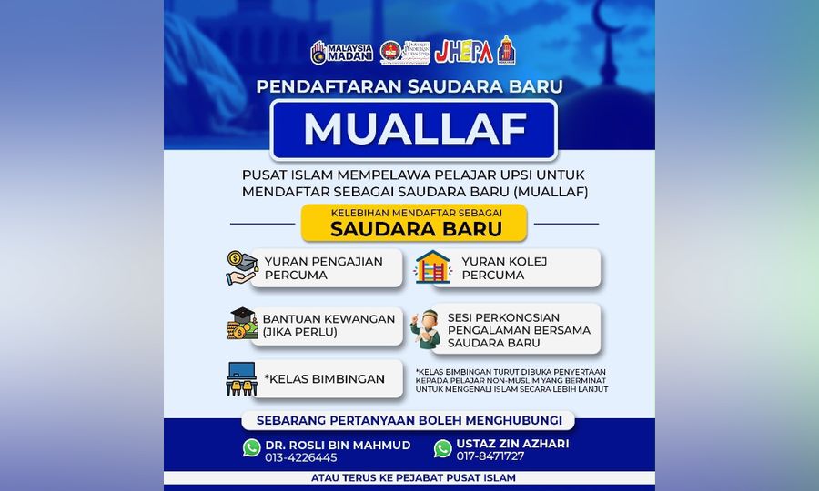 Isu poster 'kelebihan' mualaf Upsi: Senator, NGO desak siasatan telus