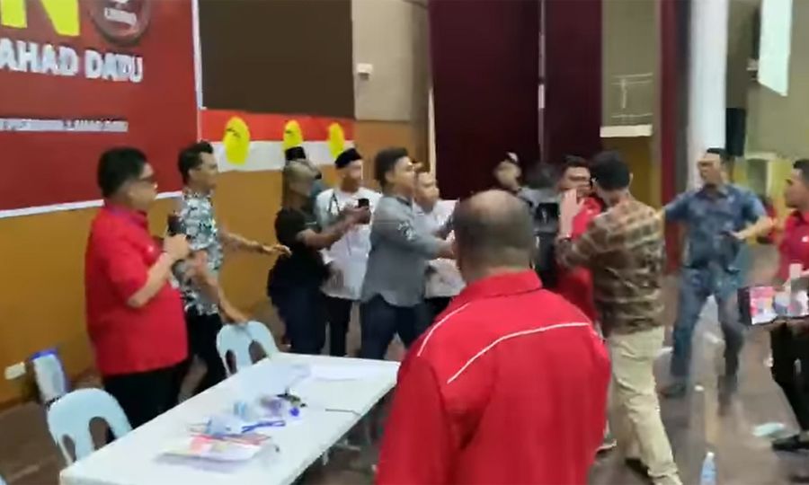 巫统拿笃区部改选爆斗殴，两人受伤