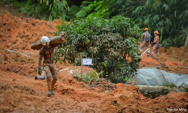 Landslide SAR operation deeply affected rescue personnel