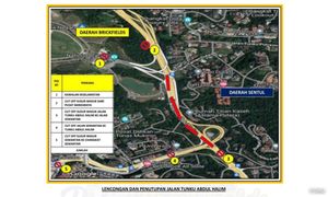 Polis tutup jalan, susur berhampiran Istana Negara