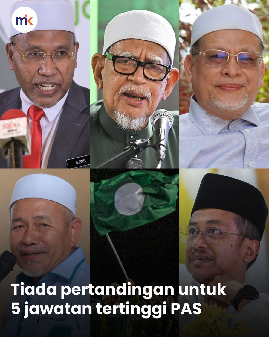 Tiada pertandingan untuk 5 jawatan tertinggi PAS