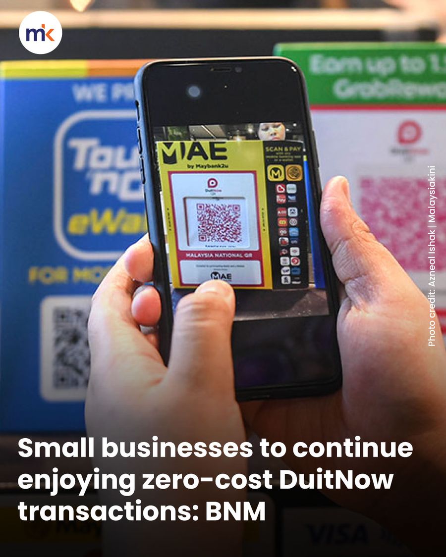 Small businesses to continue enjoying zero-cost DuitNow transactions: BNM