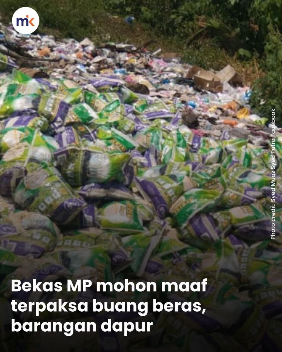 Bekas MP mohon maaf terpaksa buang beras, barangan dapur