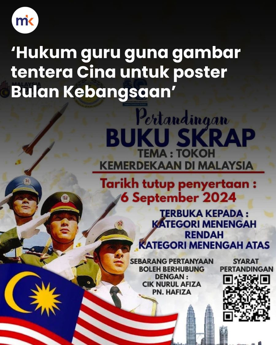 ‘Hukum guru guna gambar tentera Cina untuk poster Bulan Kebangsaan’
