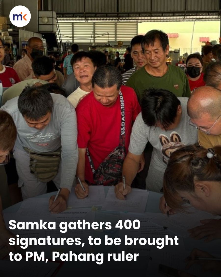 Samka gathers 400 signatures, to be brought to PM, Pahang ruler
