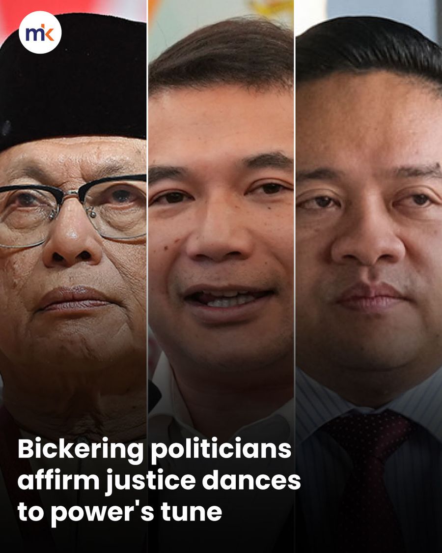 Bickering politicians affirm justice dances to power's tune